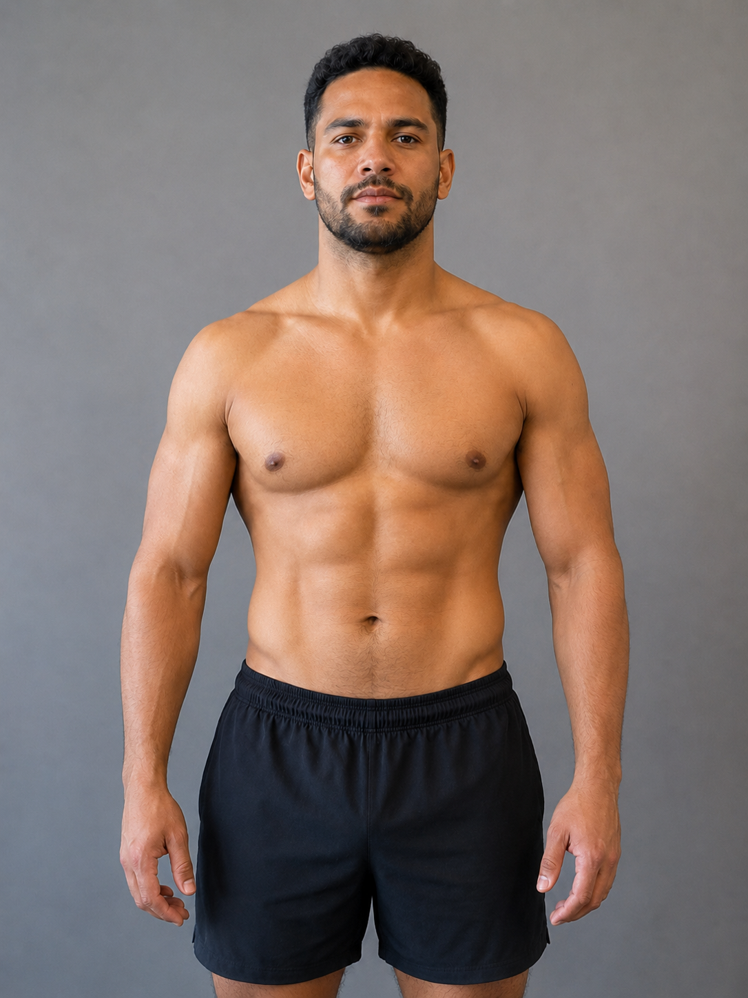 Marcus T. before 12-Week Strength Transformation